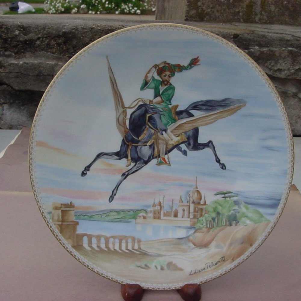 VINTAGE LIMOGES 1001 ARABIAN NIGHTS COLLECTOR PLATE "THE MAGIC HORSE"